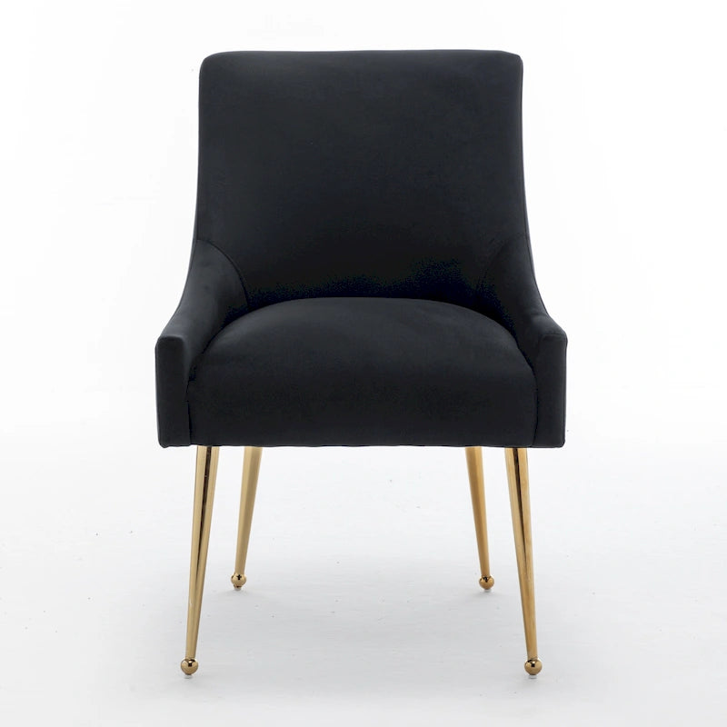 Lot de 6 chaises de salle à manger SEYNAR en velours, chaises d'appoint modernes sans accoudoirs