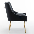 Lot de 6 chaises de salle à manger SEYNAR en velours, chaises d'appoint modernes sans accoudoirs
