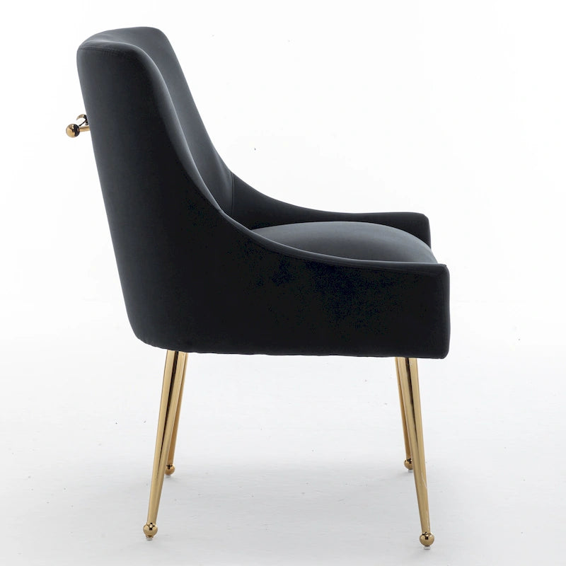 Lot de 6 chaises de salle à manger SEYNAR en velours, chaises d'appoint modernes sans accoudoirs
