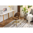 Chaise de bureau en velours Fauteuil de bureau pivotant Fauteuil moderne en tissu mignon Chaises de bureau à domicile avec roulettes