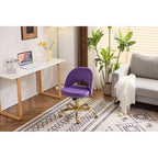 Chaise de bureau en velours Fauteuil de bureau pivotant Fauteuil moderne en tissu mignon Chaises de bureau à domicile avec roulettes