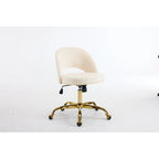 Chaise de bureau en velours Fauteuil de bureau pivotant Fauteuil moderne en tissu mignon Chaises de bureau à domicile avec roulettes