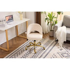 Chaise de bureau en velours Fauteuil de bureau pivotant Fauteuil moderne en tissu mignon Chaises de bureau à domicile avec roulettes