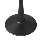 Table à manger ronde Bristol 35 pour 4 personnes avec plateau en pierre frittée et piètement noir pour la cuisine et la salle à manger