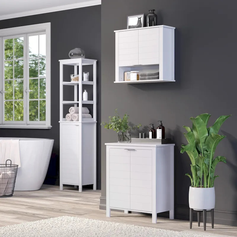 Meuble de rangement à deux portes RiverRidge Madison pour salle de bain et buanderie avec étagère réglable - N/A