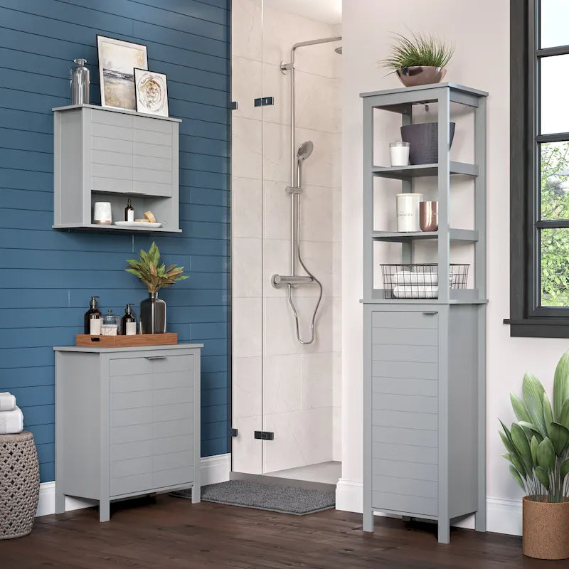 Meuble de rangement à deux portes RiverRidge Madison pour salle de bain et buanderie avec étagère réglable - N/A