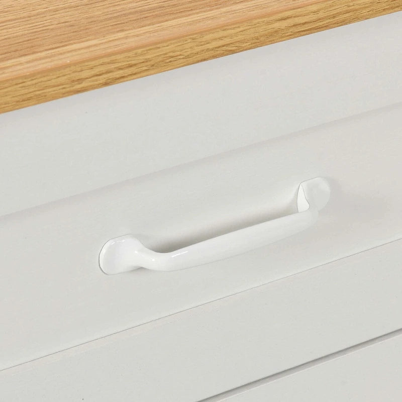 Îlot de cuisine de 47 po avec rallonge et 2 tabourets de bar – Rangement roulant